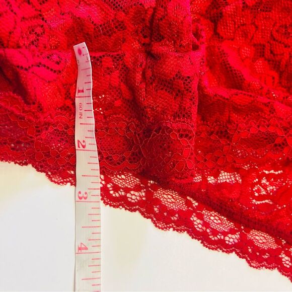 Torrid Simply All Over Lace Romper Sexy Womens Plus Size 2 2X Jester Red NEW - Picture 13 of 13